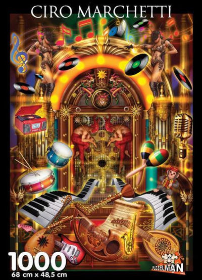 Puzzleman juke box - ciro marchetti (puzzle 1000 pièces)