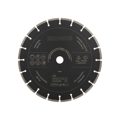 Lame de scie en diamant 300x7x2.5x25.4
