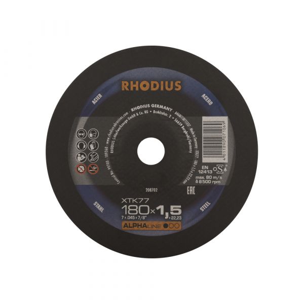 Disque de coupe 180x1,5 métal