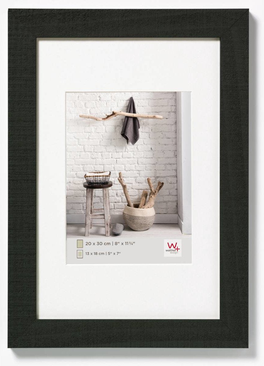 Walther home - cadre en bois - format photo 30x45 cm - noir