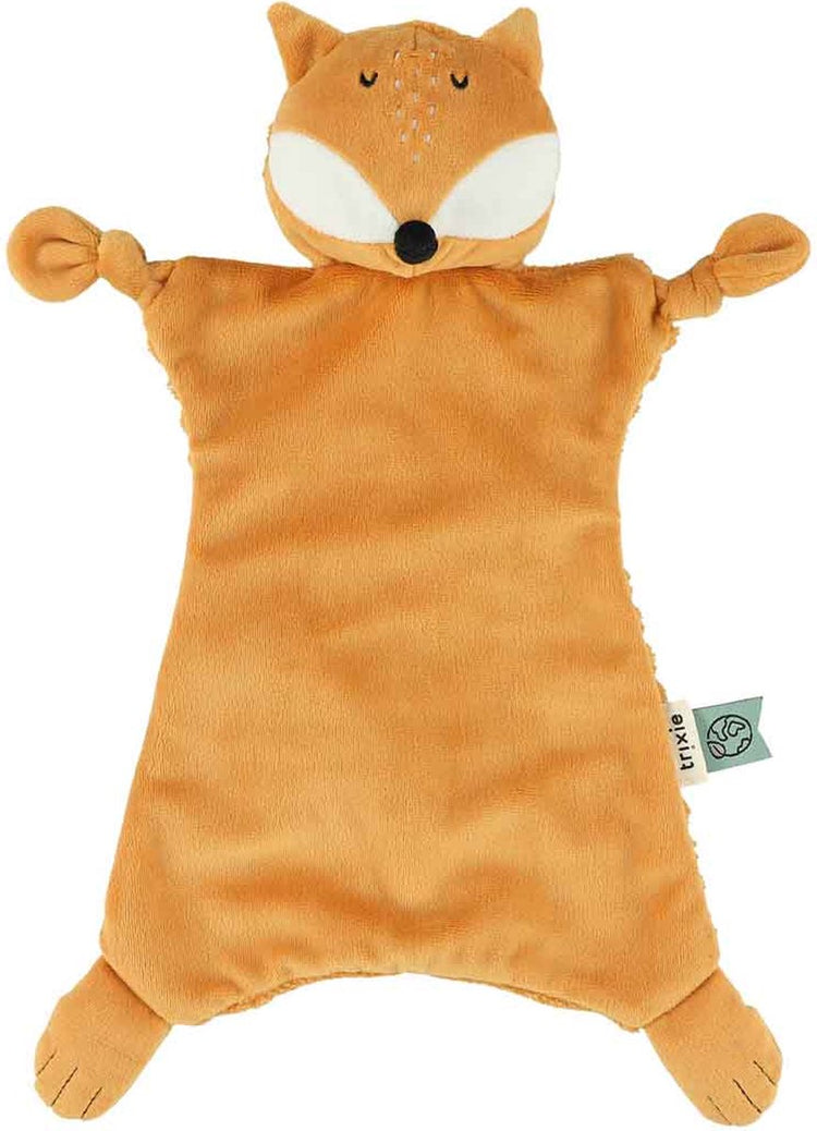 Trixie Doudou Mr. Fox – velours côtelé – avec attache-tétine - idéal comme cadeau de naissance