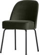 Chaise de salle à manger Woood vogue - velours - vert foncé - 83x50x57