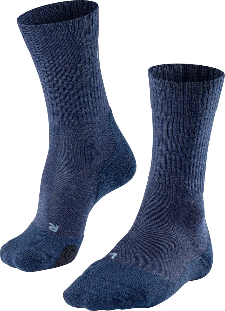 Falke tk2 laine anti-ampoules laine épaisse matériau fonctionnel chaussettes de marche hommes bleu - taille 42-43