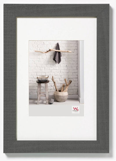 Walther home - cadre en bois - format photo 10x15 cm - gris