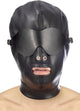 Tentation fétiche - masque de bondage - narines et bouche libres - bandeau amovible - noir