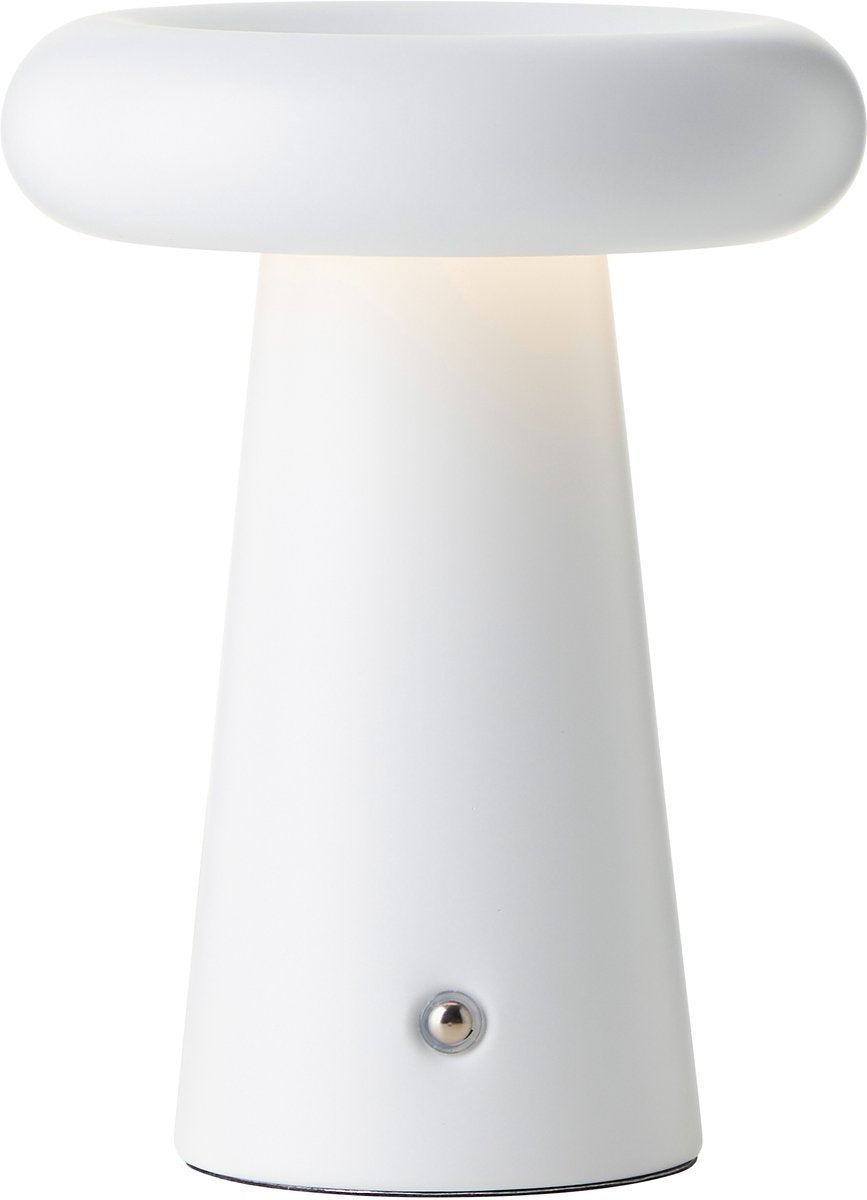 Brilliant ag brillant muffin - lampe de table d'extérieur - LED 6w - ø 14 cm - 400 lm - 3000k - dimmable en 3 étapes - rechargeable par USB - ip44 - blanc