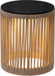 Lucide pingi - lampadaire rechargeable intérieur extérieur - batterie rechargeable - ø 33,5 cm - led 3 stepdim - 1x3w 3000k - ip44 - taupe - japon