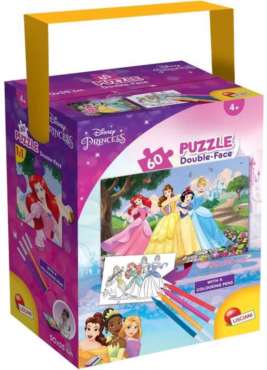 Lisciani giochi puzzle mini w tubie 60 elementów księżniczki - mini puzzle dans un tube avec 60 pièces princesses