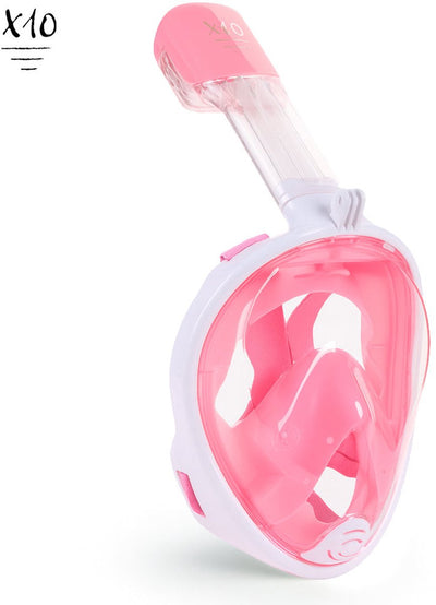 Masque de plongée X10 - lunettes de plongée - tuba - ensemble de tuba - masque complet - adultes - rose - s m