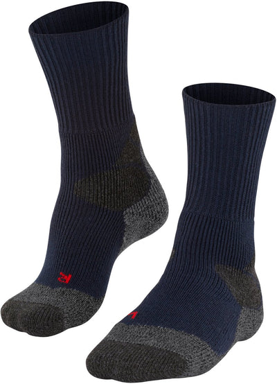 Falke tk-x expédition rembourrage ultra épais laine matériau fonctionnel chaussettes de randonnée hommes bleu - taille 42-43