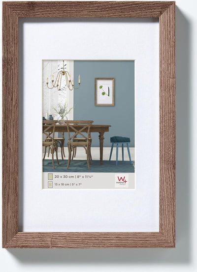 Walther fiorito - cadre en bois mdf - format photo 20x30 cm - noyer