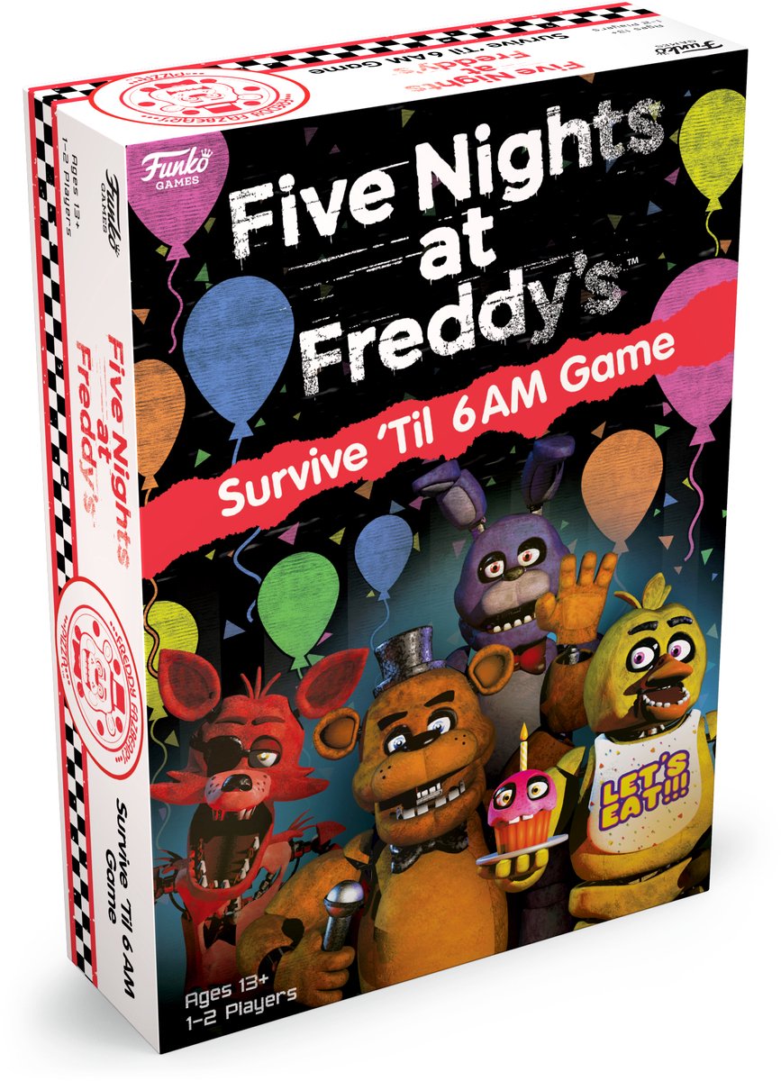 Jeux Funko cinq nuits chez Freddy - jeu de survie jusqu'à 6 heures du matin - jeu de société - jeu coopératif