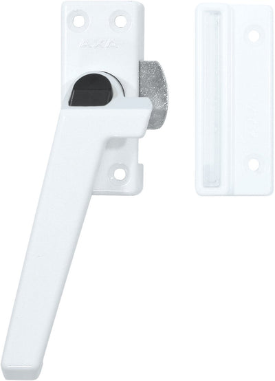 Serrure de fenêtre Axa - 3308 - poignée de fenêtre - verrouillable avec bouton - tournant à gauche vers l'extérieur - aluminium blanc