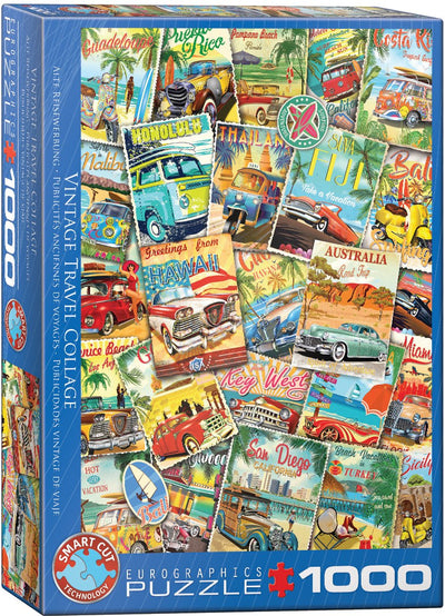 Eurographics - collage de voyage vintage [collage de voyage vintage] - 1000 pièces 48×68cm (l×h) - puzzle