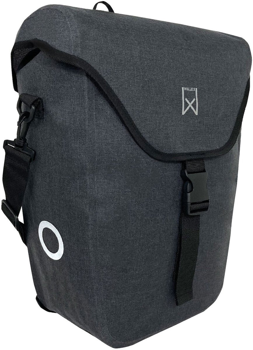 Sacoche de vélo simple Willex - 21l - gris - 100% étanche