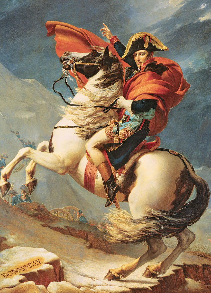 Eurographics - Bonaparte traverse les Alpes [bonaparte franchissant le grand-saint-bernard] - jacques-louis david - 1000 pièces 68×48cm (l×h) - puzzle d'art
