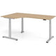 Bureau assis-debout Bach Hammerer xdsm mélaminé chêne