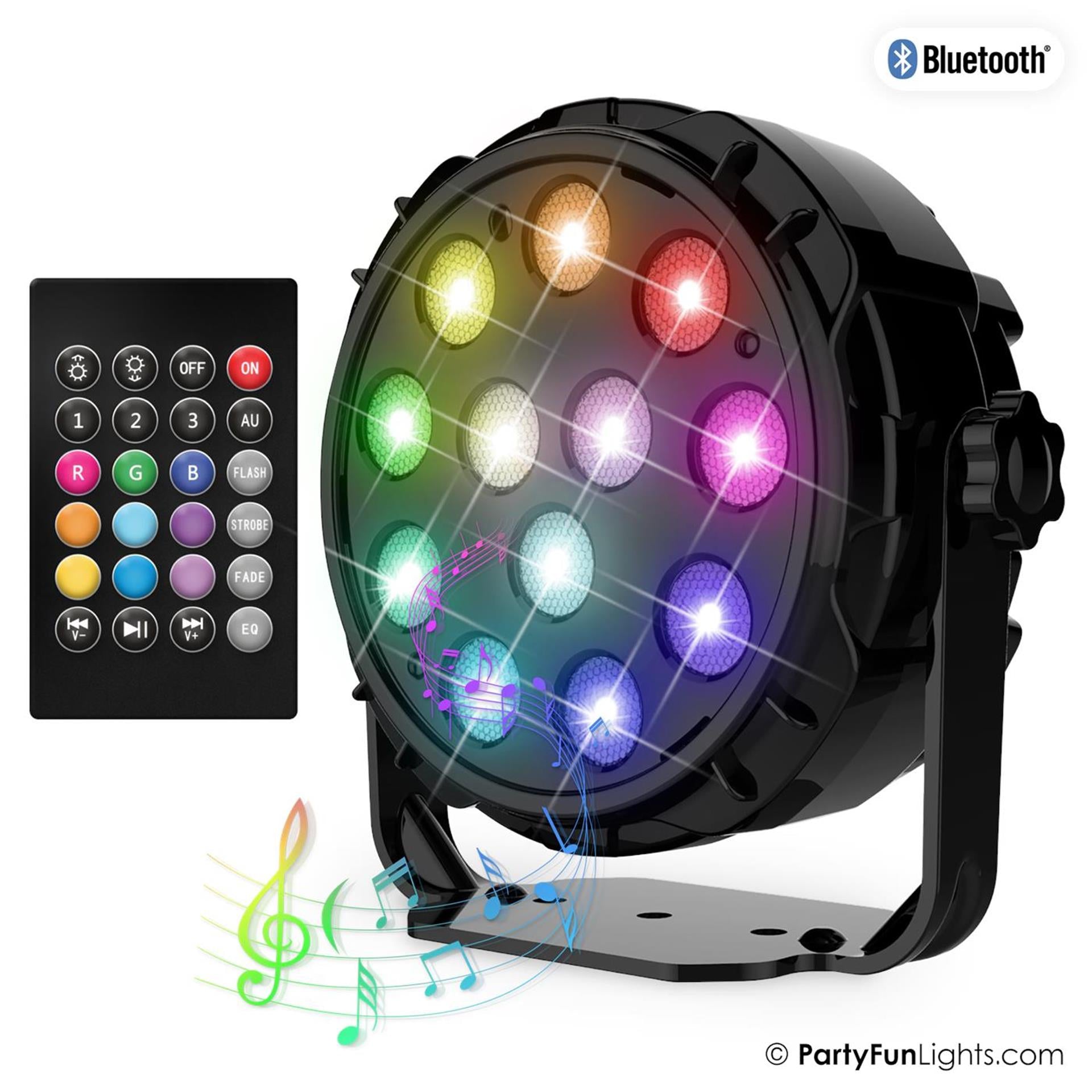 Partyfun allume un haut-parleur Bluetooth 12x LED d'alimentation