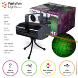 Lumières amusantes de fête, lumière laser usb led rouge vert - afbeelding 2