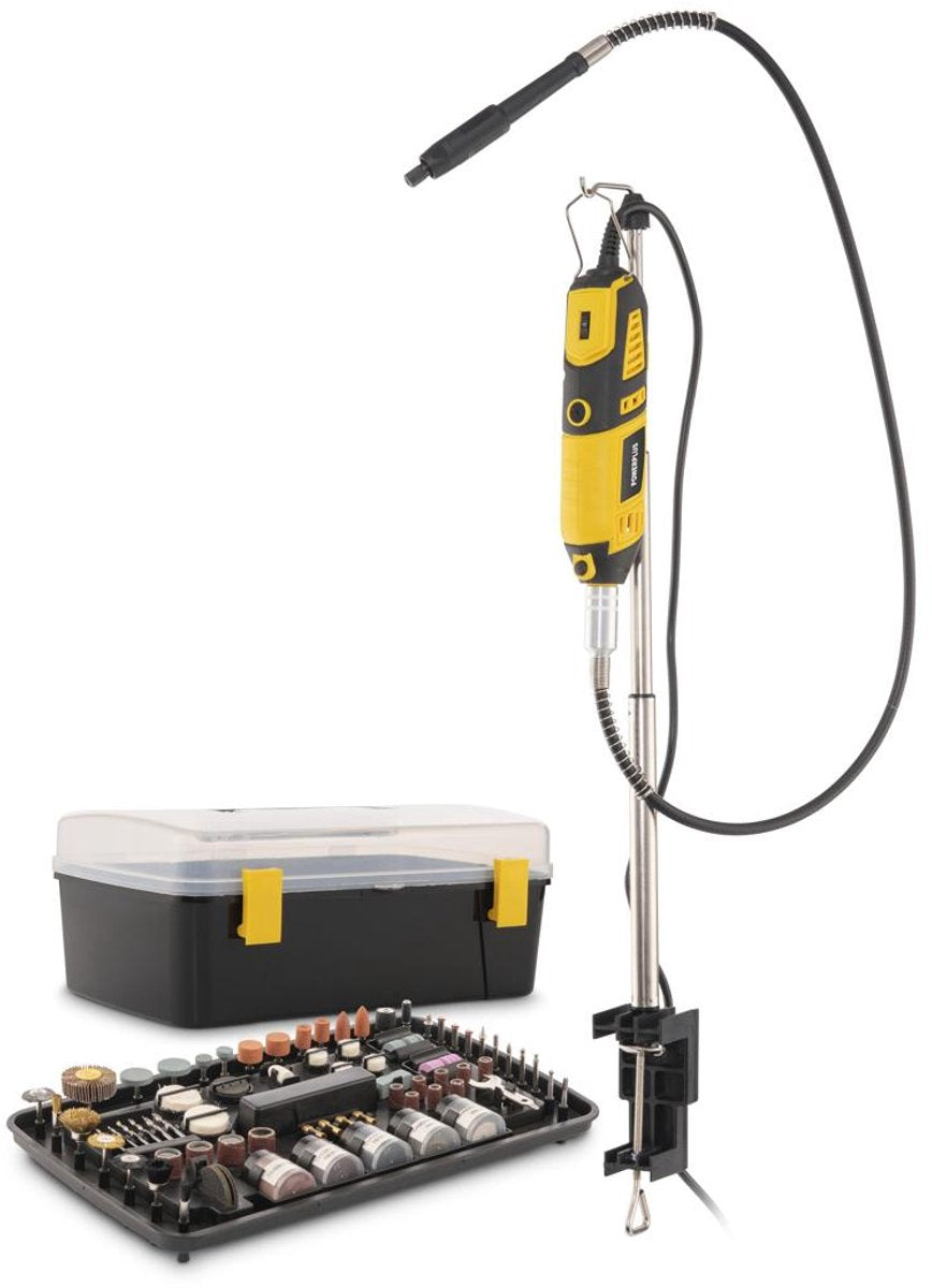Powerplus - jaune - powx1326 - brossé - multi-outil rotatif - 160w - 226 acc.