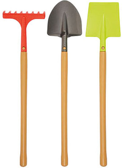 Ecoiffier Garden Tool Metal avec acier en bois, 3dlg.