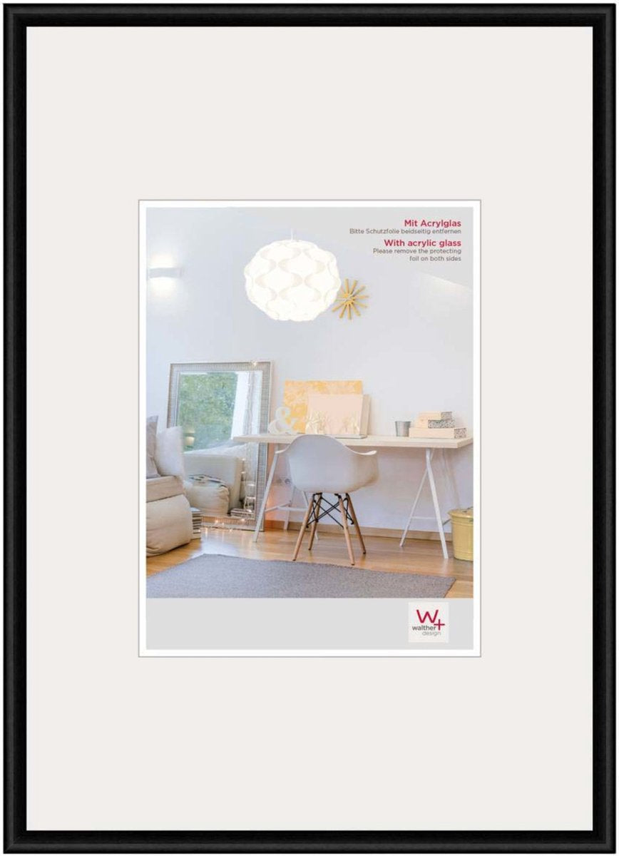 Walther new lifestyle - cadre en plastique - format photo 29,7x42 cm (din A3) - noir