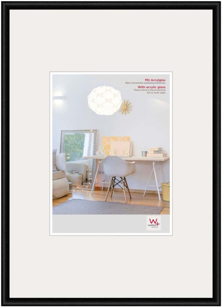Walther new lifestyle - cadre en plastique - format photo 29,7x42 cm (din A3) - noir