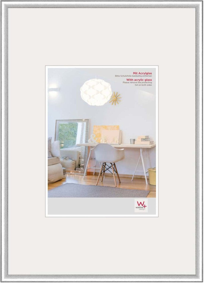 Walther new lifestyle - cadre en plastique - format photo 29,7x42 cm (din A3) - argent