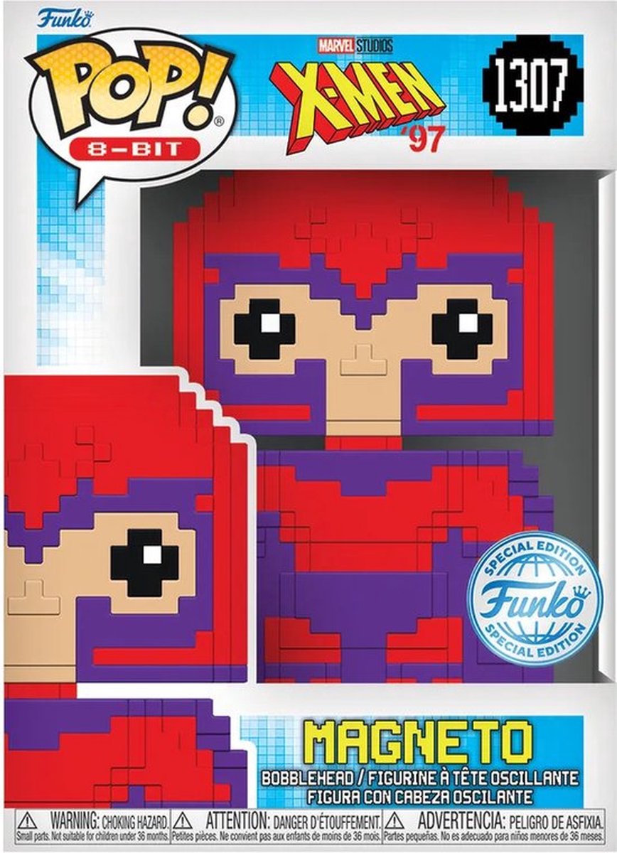 Funko-pop ! - x-men '97 - 8 bits - magnéto #1307 - édition spéciale - figurine de collection