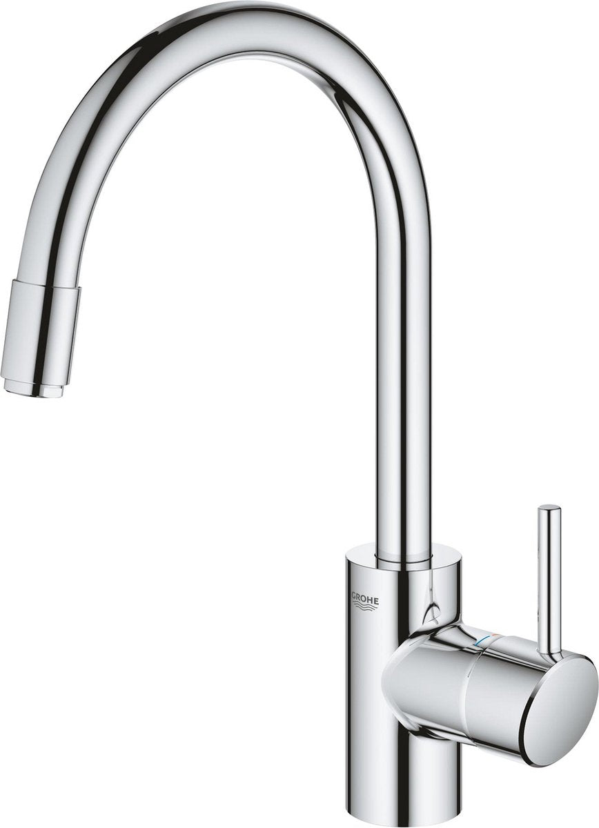 Robinet de cuisine Grohe Concetto - douchette extractible - rotatif - chrome