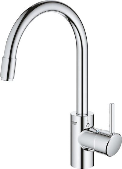 Robinet de cuisine Grohe Concetto - douchette extractible - rotatif - chrome
