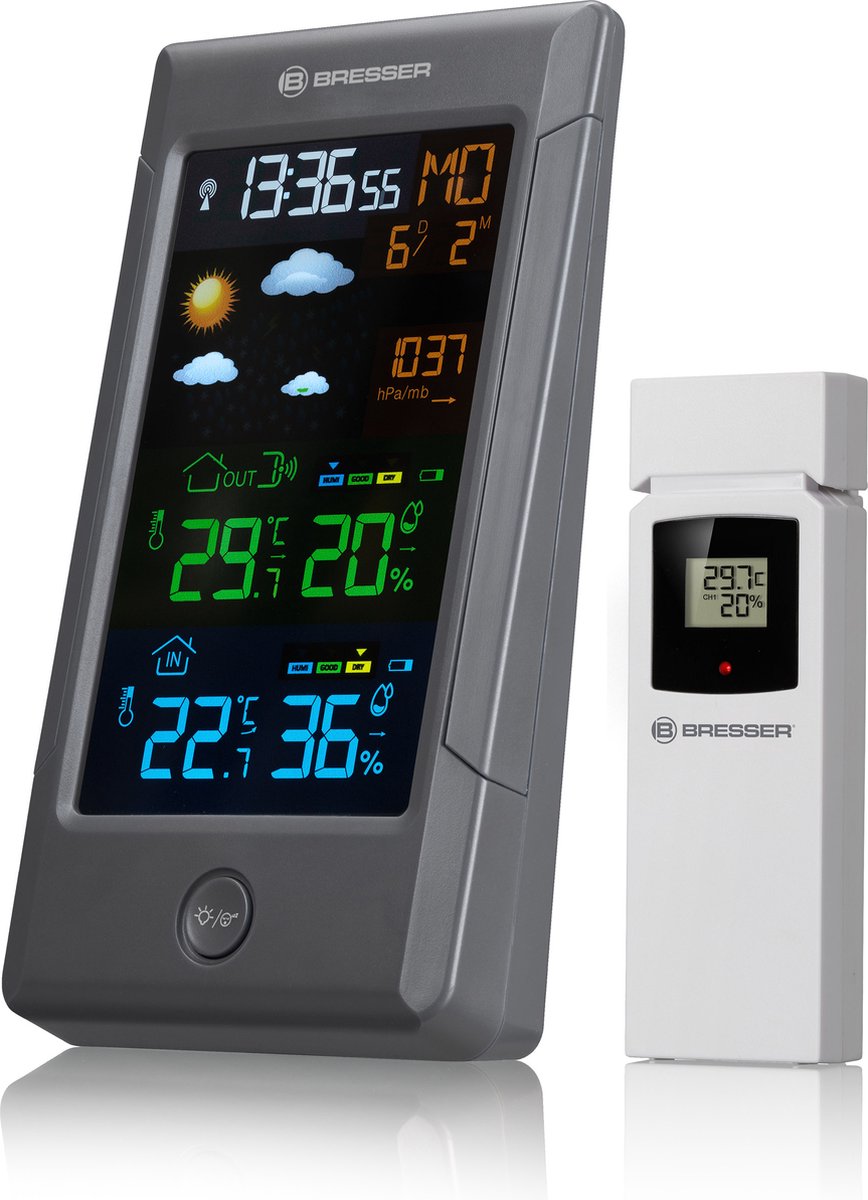 Station météo Bresser - climattemp nbf - capteur thermo hygro - avec écran couleur