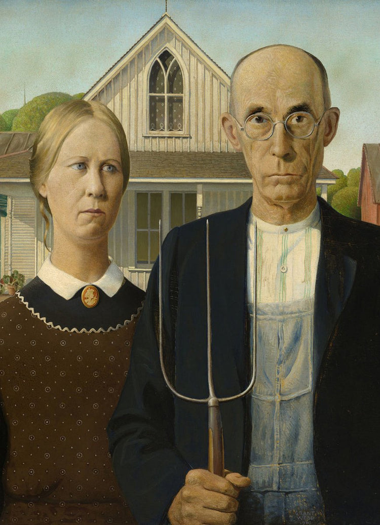 Puzzle Eurographics Grant Wood américain gothique 1000 pièces en carton.