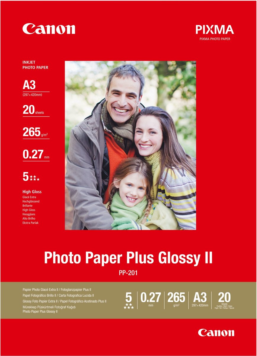 Papier Canon pp-201 - a3 20 feuilles 260 g