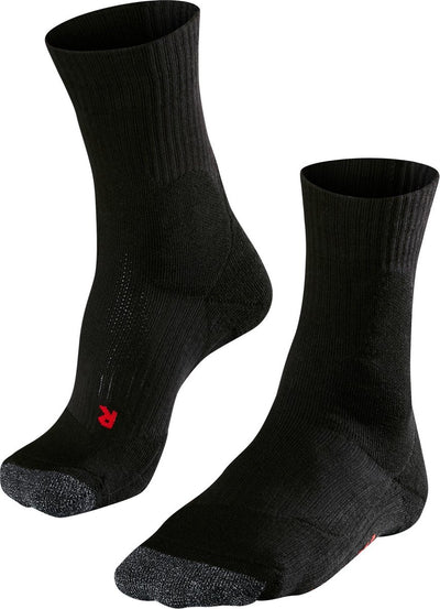 Falke te2 chaussettes de tennis en coton anti-ampoules en matière fonctionnelle hommes noir - taille 39-41