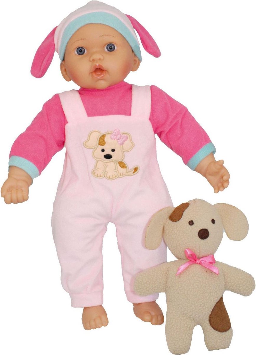 Poupée Dimian avec ours en peluche - 41 cm.