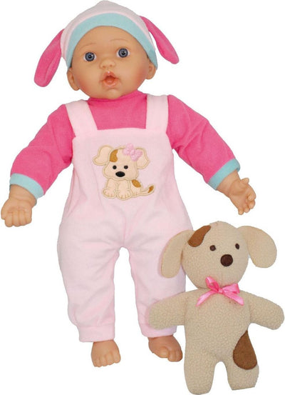 Poupée Dimian avec ours en peluche - 41 cm.