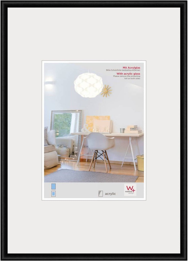 Walther new lifestyle - cadre en plastique - format photo 42x59,4 cm (din A2) - noir