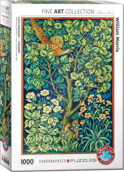 Eurographics - coq faisan - william morris - 1000 pièces - 68×48cm - puzzle chef-d'œuvre des beaux-arts