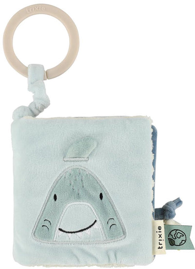 Trixie livre poussette sensorielle mr. requin – 3m+ – avec textures miroir