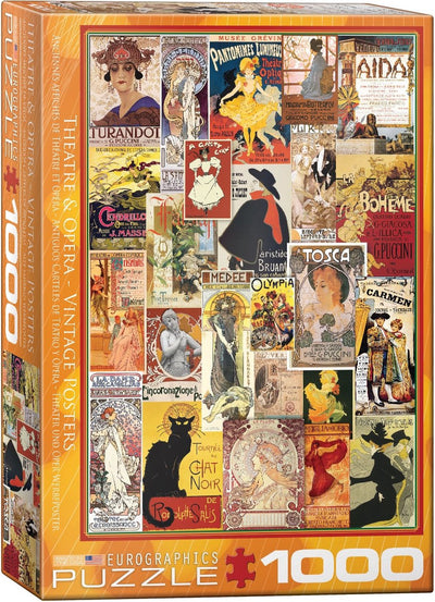 Eurographics - affiches vintage de théâtre et d'opéra [affiches vintage d'opéra de théâtre] - 1000 pièces 48×68cm (l×h) - puzzle