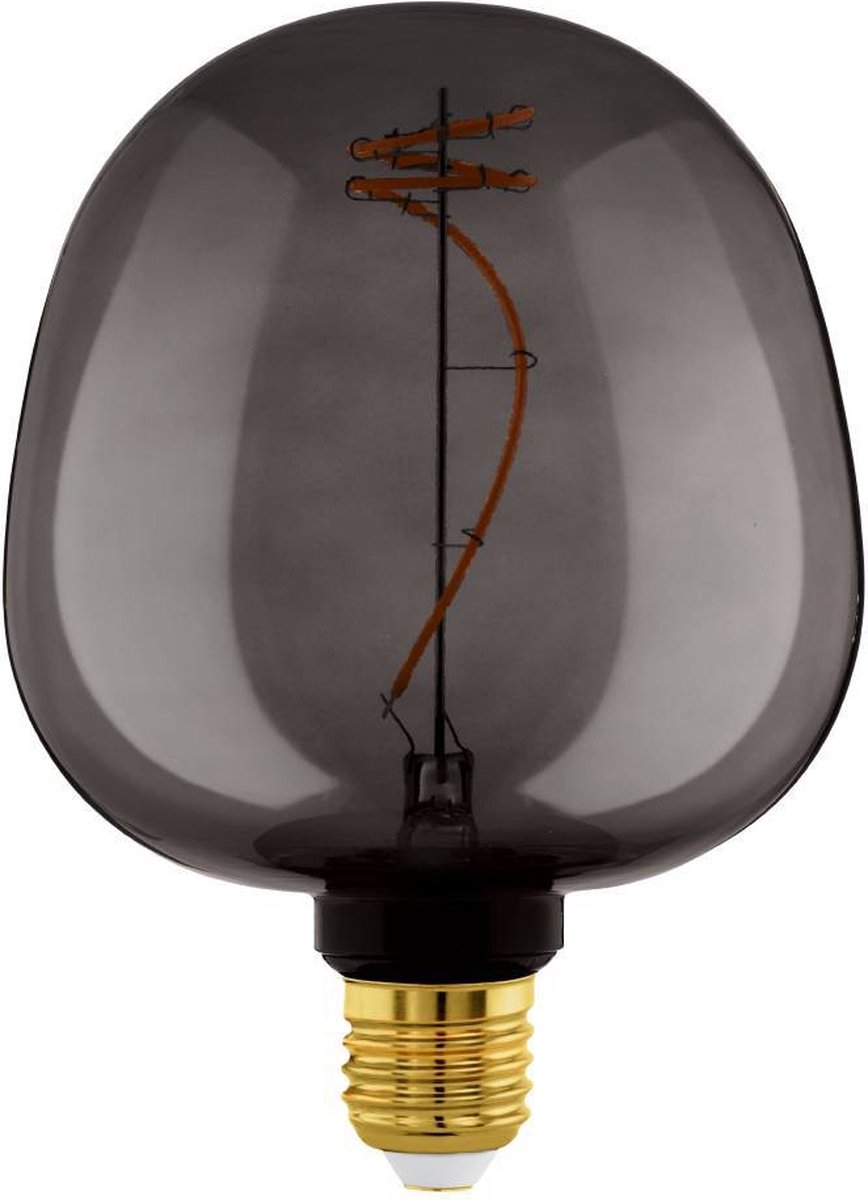 Lampe LED Eglo - E27 - ø 12,5 cm - G125 - noir - 2000k - dimmable