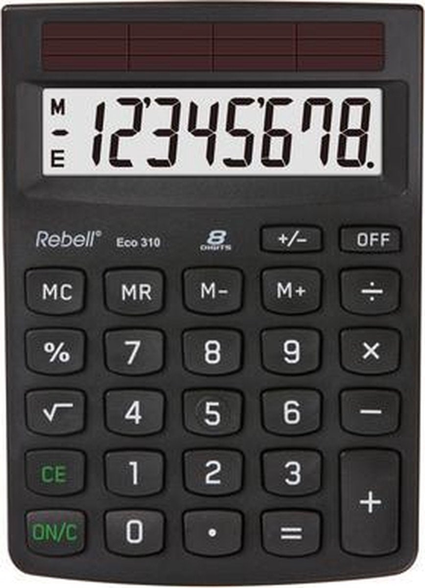 Calculatrice Rebell - eco 310 bx - ange bleu - noir - re-eco310-bx