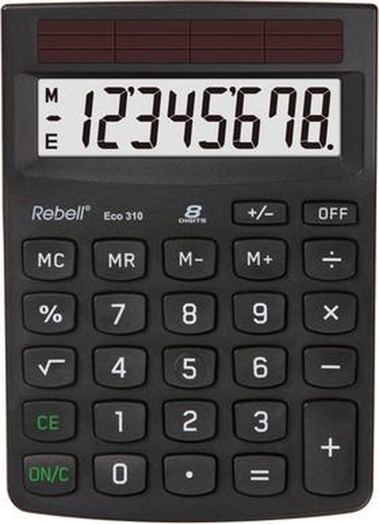 Calculatrice Rebell - eco 310 bx - ange bleu - noir - re-eco310-bx