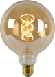 Lucide g125 - lampe à filament - ø 12,5 cm - LED dimmable - E27 - 1x4,9W 2200K - ambre