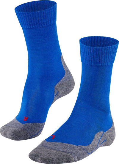Falke tk5 chaussettes de marche en laine fine anti-ampoules en matériau fonctionnel hommes bleu - taille 46-48