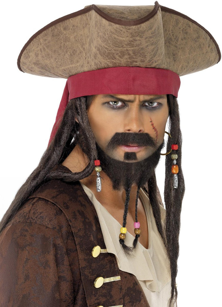 Vegaoo Chapeau de pirate pour homme – Couvre-chef de déguisement – Taille unique