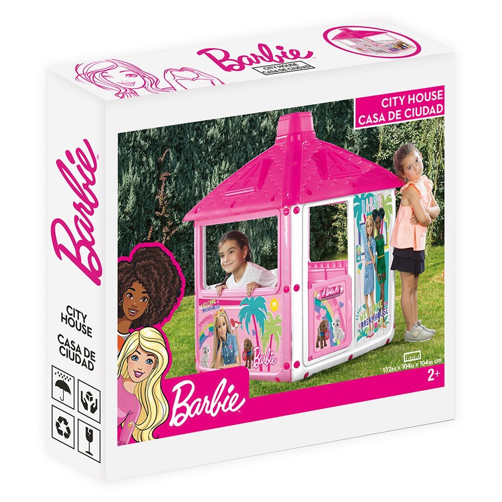 Barbie City Speelhuis 132x104x104 cm rose blanc