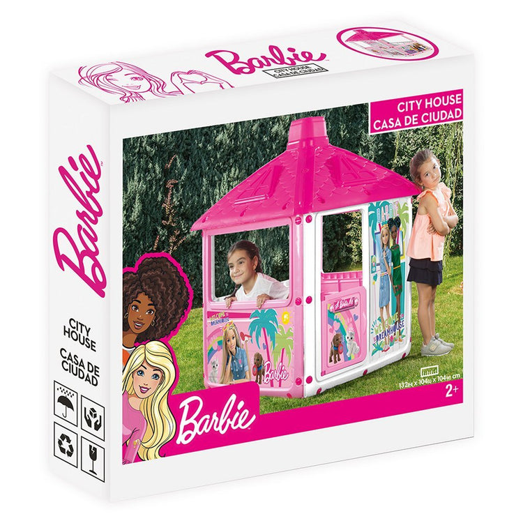 Barbie City Speelhuis 132x104x104 cm rose blanc