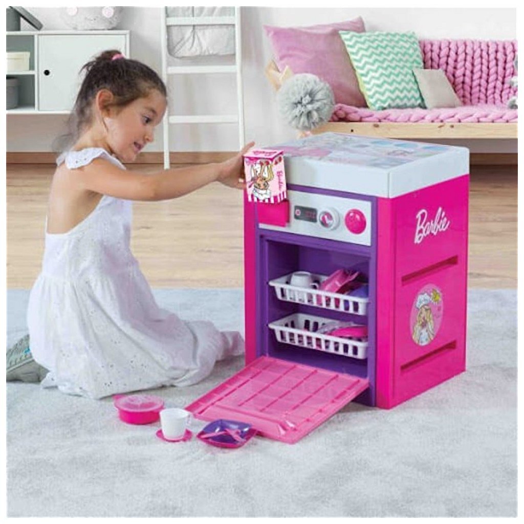 Dolu Barbie lave-vaisselle + son rose